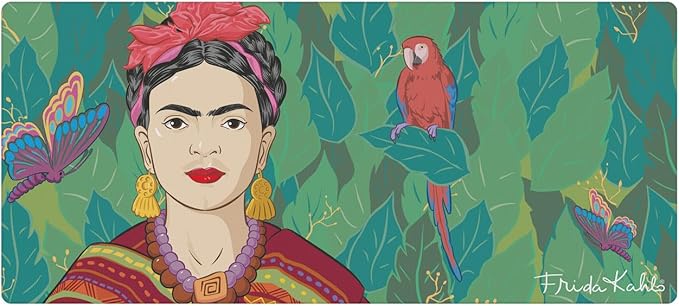 Head Case Designs Officially Licensed Frida Kahlo Butterfly and Parrot Floral Art 37.4 x 15.75 x 0.16 inches (900 x 400 mm) - XL Gaming Office Desk PC Keyboard Mouse Mat Pad