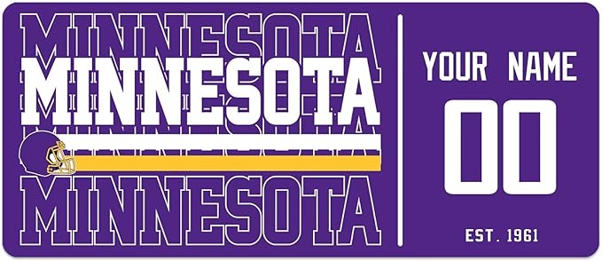 ANTKING Minnesota Mouse Pad Custom Name and Number Desk Pad for Men Women Youth Gifts