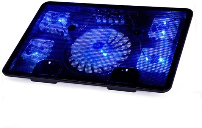 DOITOOL Laptop Cooling Pad with Quiet Fans for Gaming and Office Use Portable for Enhanced Airflow and Comfort Black
