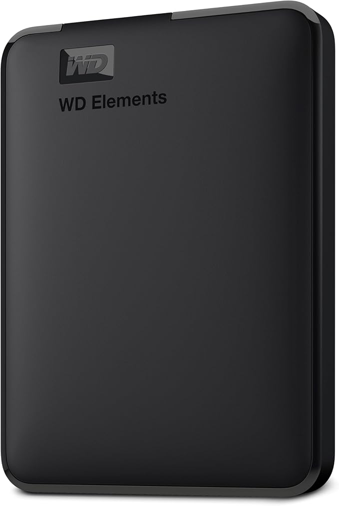 Western Digital WD 1TB Elements Portable External Hard Drive for Windows USB 3.2 Gen 1/USB 3.0 for PC &amp Mac Plug and Play Ready - WDBUZG0010BBK-WESN