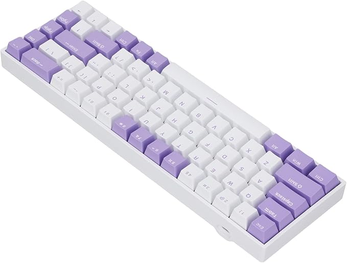 Pongnas Placeholder Mechanical Gaming Keyboard Blue Switch RGB Backlit 60% for with Built in 3000mAh Battery