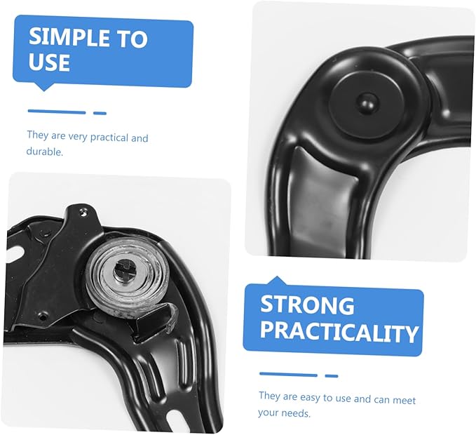 6 Pcs Multi Angle Gaming Chair Regulators Iron and Plastic Seat Turners for E Sports Chairs Comfortable Backrest Adjusters Black