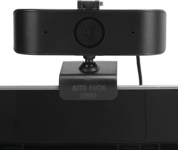 1080P USB Computer Camera with Microphone and Lens Cover for Online Conference and Teaching