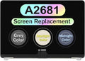 13.6 Screen Replacement Assembly for MacBook Air A2681 2022 M2 EMC 4074 MLXW3LL/A MLY33LL/A MLY43LL/A MLY03LL/A LCD Display Panel 2560X1664 (Gray)
