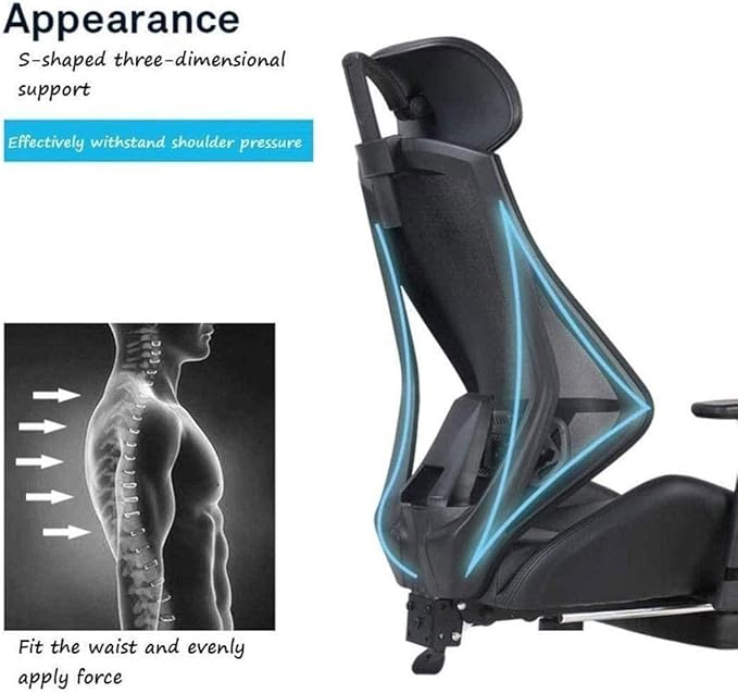 Office Chair Gaming Chair Computer Chair Ergonomic Chair Computer Chair Home Waist Backrest Office Comfortable Long Seat Chair Gaming Chair Study Chair Swivel Chair