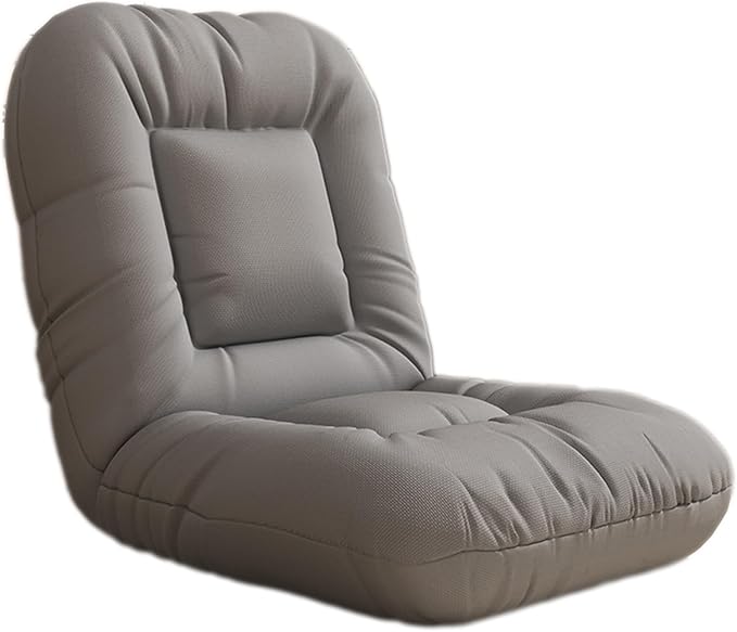 Floor Sofa Chair with 14 Adjustable Position Gaming Recliner Padded Back Folding Support Floor Cushioned Seat for Reading Watching Living Room (Color : Pink Size : 19.69x15.75x19.69in) (D