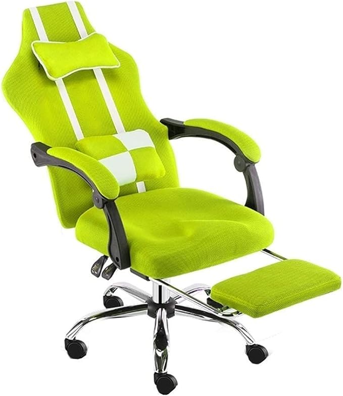 Chair Gaming Chair Ergonomic Mesh Chair Office Chair Computer Chair Lift Swivel Chair Office Chair Backrest Game Chair (Color : Green)
