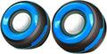 JSEIAJB 1 Pair Wired Mini Computer Speakers Horns for Laptop Desktop Phone 6W Powerful Audio Multimedia Loudspeaker(E)