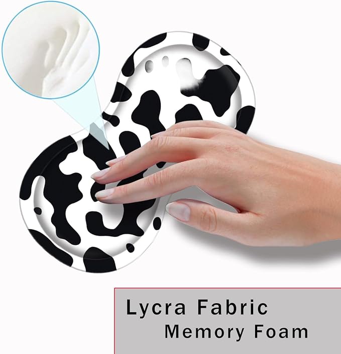 Mouse Pad with Wrist Support + Desk Mat + Coaster 3 in 1 Set XXL Large Gaming Mousepad Ergonomic Mouse Pads for Desk Computer Laptop OfficeCute Cow Print