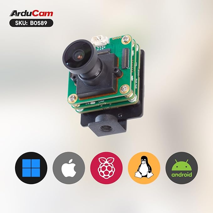 Arducam USB3.0 Camera Module 60FPS@1080P High Speed USB Camera 4K HDR Wide Angle Webcam with 145°D M12 Lens for Windows Linux