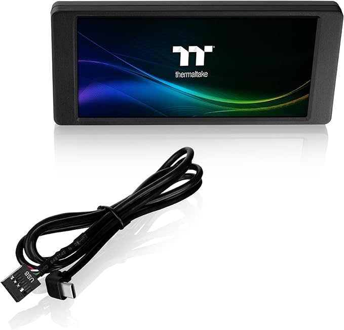 Thermaltake 6.0 Inch LCD Screen Kit 1480x720p TTRGBPlus 3.0 Supported Type-C to USB (9-Pin) Standalone Black AC-079-OO1NAN-A1