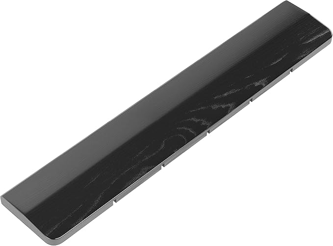 Faluber Wooden Wrist Rest Black Lacquered 17.3-inch Length and 20mm Thickness for Fullsize Keyboard Ergonomic Palm Rest for Mechanical Keyboard Stain Resistant (Fullsize-440mm Black Lacquered)