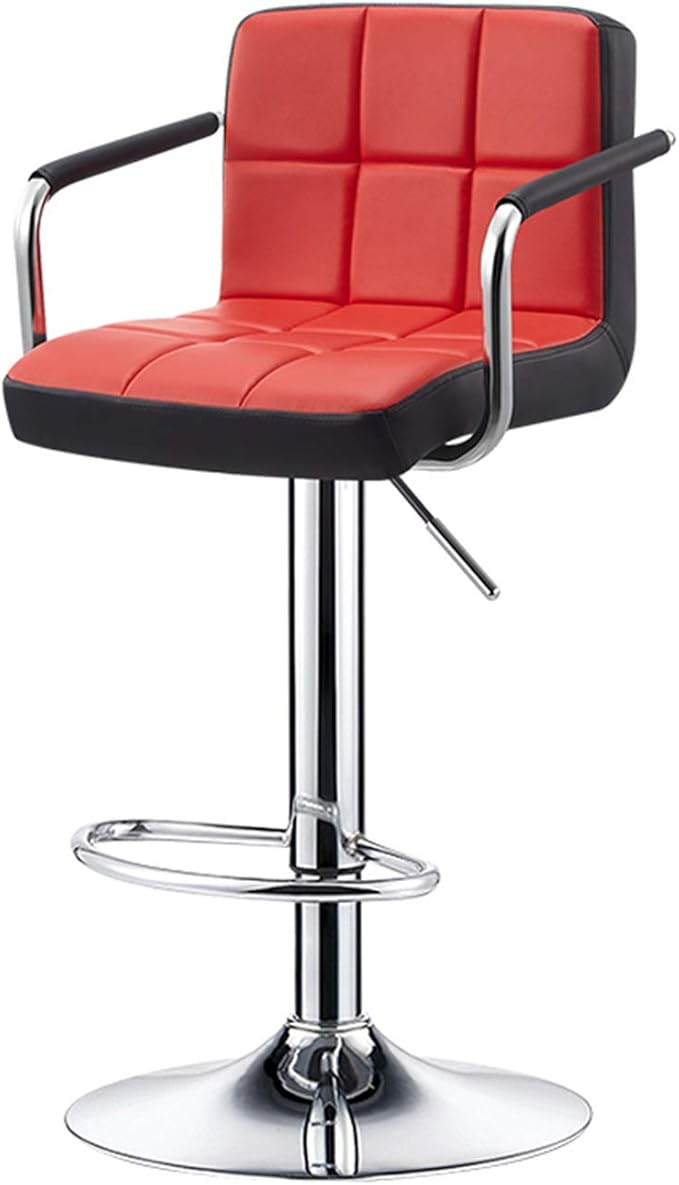 Mlaea Living Room Computer Chair Gaming Club Bar Swivel Chair with Footrest Adjustable Height Conference Reception Chair 44 * 63-83CM(Color:#4)