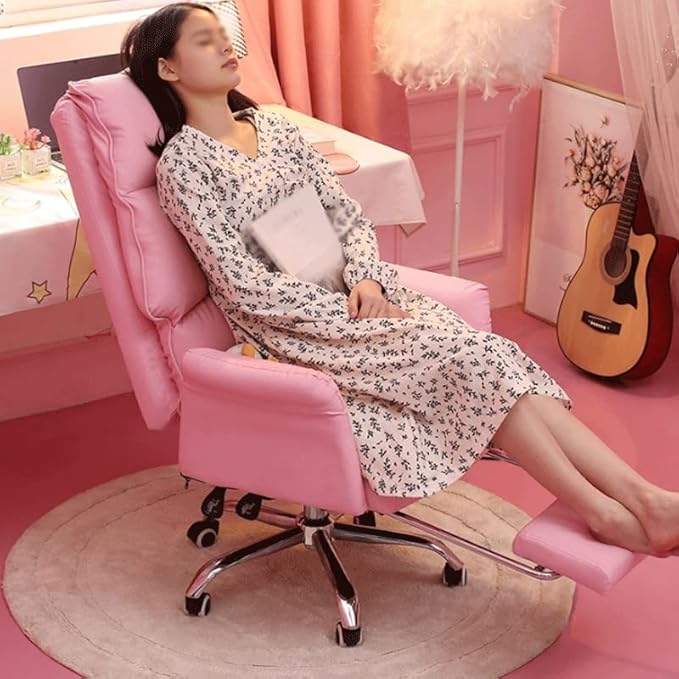 Office Chair Gaming Chair Computer Chair Office Computer Chair Comfortable Soft Gamer Chair PU Leather Chair Rotating Recliner with Footrest