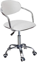 Bank Hospital Metal Chairs Dining Living Room Chair with Rolling Wheels Gaming Club Bar Chair Height Adjustable 42 * 45 * 42-54CM(Color:#1)