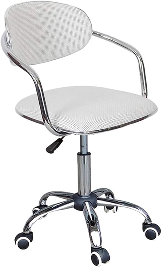 Bank Hospital Metal Chairs Dining Living Room Chair with Rolling Wheels Gaming Club Bar Chair Height Adjustable 42 * 45 * 42-54CM(Color:#1)