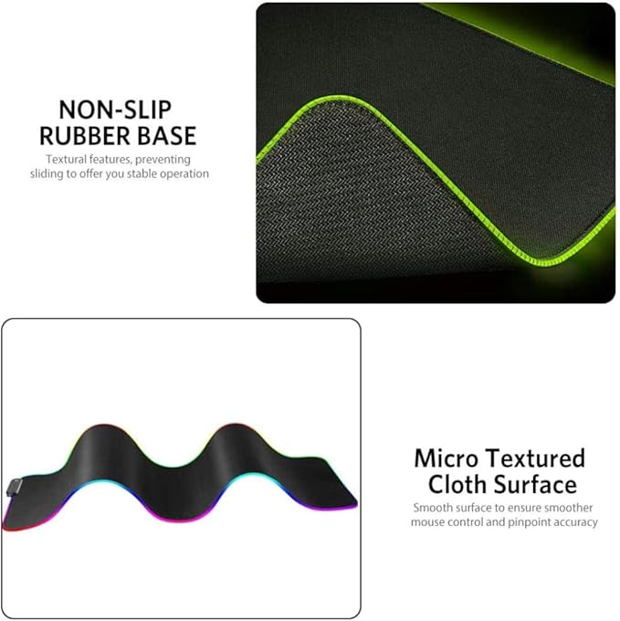 Gaming Mouse Pads Dj Hand Drive Led Gaming RGB Gamer Large Mousepad Lighting USB Keyboard Colorful Desk Pad for Pc Laptop Desktop 700X300mm