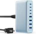 USB C Charger 200W USB C Charger BlockUpgraded GaN III 8-Port Fast Charging Station HubPD 65W Laptop Charging Adapter Compatible with MacBook Pro/AirDELLSteam DeckiPhone 16/15/14Galaxy S23/22