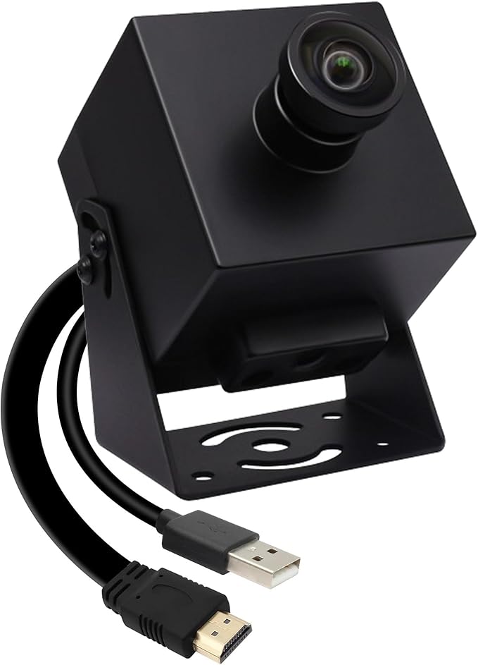 MMlove HDMI USB Camera 4K 30FPS Webcam USB2.0/HDMI Simultaneous Output 80° Wide Angle H.264 2X Digital Zoom PC Streaming Web Camera USB Plug &amp Play for Linux Windows Android Mac Raspberry Pi