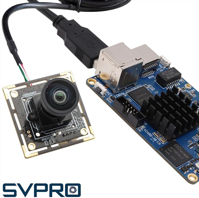 SVPRO 5MP 30FPS USB Camera Module with M12 Lens 120 Degree Wide Angle Webcam Board IMX335 Low Light Computer Vision Industrial Camera for PCRaspberry Pi Jeston Nano