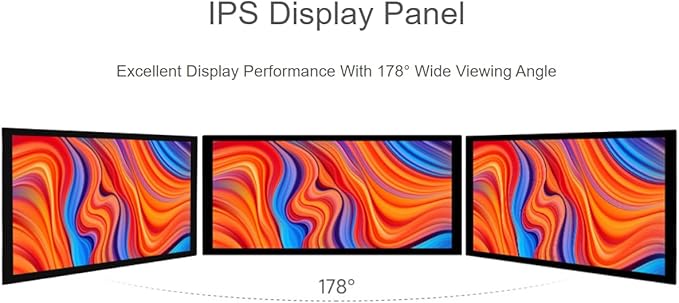 10.4inch QLED Quantum Dot Display Capacitive Touch High Brightness 1600×720 Optical Bonding Toughened Glass Panel HDMI Interface for RPi