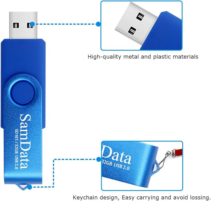 32GB USB Flash Drives 4 Pack 32GB Thumb Drives Memory Stick Jump Drive with LED Light for Storage and Backup (4 Colors: Black Blue Green Purple)