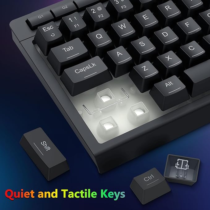 Redragon Wired Gaming Keyboard and Mouse Combo RGB Backlit 60% Mini Macro Membrane Keyboard with Anti-Ghosting &amp Multimedia Keys + 8000 DPI Programmable Optical Mice for PC Laptop