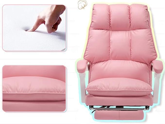 Desk Chair Massage Gaming Chair with Adjustable Armrests Support Rotation Seat for Sitting Room Reading Room Clothing Store(Size:42 * 72-108CMColor:Pink)