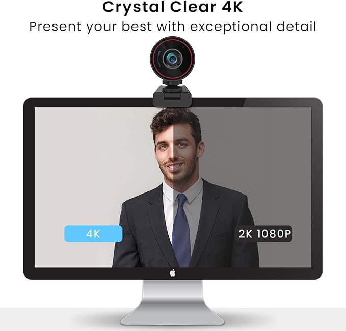UltraCam L52 4K Webcam 1080P 60FPS 90° FOV AI Framing Remote Control Privacy Cover Noise-Canceling Mic