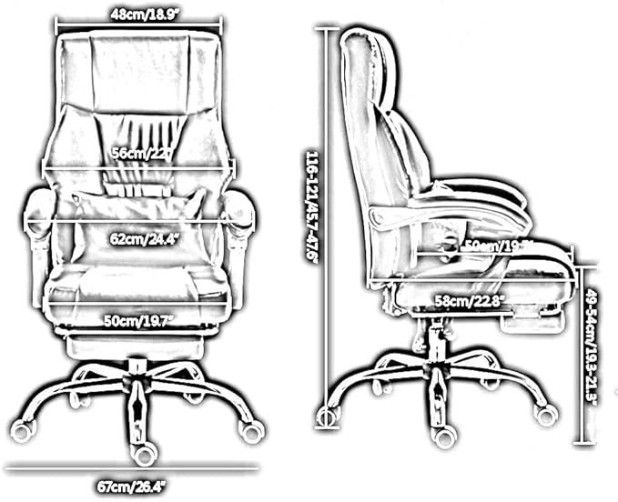 Office Chair Desk Chair Computer Chair Computer Chair Leather Desk Gaming Chair with Footrest Ergonomic Swivel Computer Desk Chair Height Adjustable Executive Office Chair Linkage Handrail with Movab