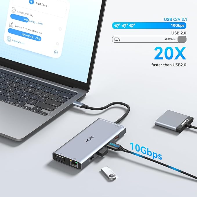 USB C Docking Station Dual Monitor for Dell HP Laptop Docking Station 3 Monitors USB C Hub Dock to 2 HDMI 4K VGAEthernet10Gbps USB A/C Port 100W PD Port Audio Type C Adapter 11 in 1 for Lenovo