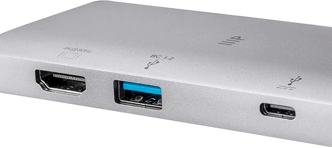 Monoprice USB-C to HDMI Adapter - Gigabit Ethernet 3-Port USB 3.0 Card Reader USB-C 100W Power Delivery - Consul Series