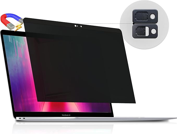 Magnetic Privacy Screen for MacBook Pro 15 Inch (2016-2019) Removable Anti Blue Light Glare Peep Filter Black out Screen Protector for Mac 15In Laptop Model (A1707 A1990)