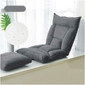 Floor Chair Floor ChairIndividual Folding Meditation Chair Latex Filling Padded Gaming Chair Adjustable Backrest with Removable Foot pad for5 Colour (Color : Gray) Grey