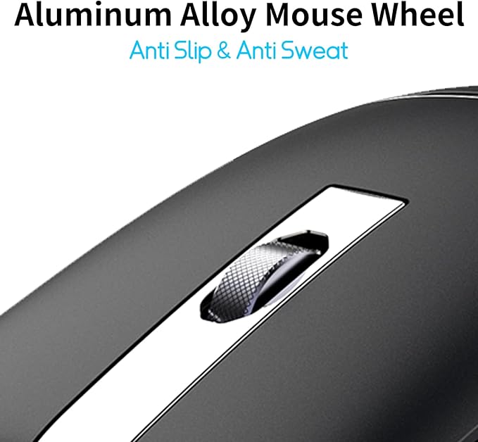 ACOZYKITTEN Arc Bluetooth Mouse Ultra-Thin Rechargeable Rotating Wireless Mice Dual Mode (BT5.0/3.0+2.4G) Portable Travel Arc Mouse Suitable for Laptop PC Mac Tablet iPad - Black