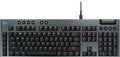 Logitech G915 X Low-Profile Wired Mechanical Gaming Keyboard Double-Shot PBT Keycaps Fully Programmable Keys RGB Lighting Aluminum Finish GL Red Linear Switches - PC/Mac