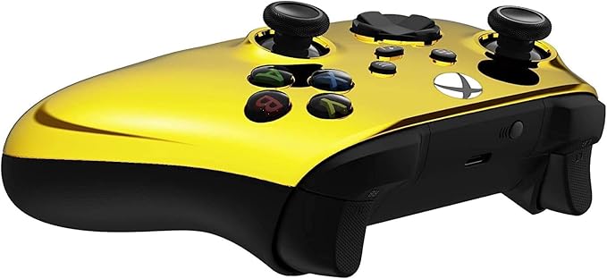 Custom Controllerzz Wireless Controller for Microsoft Xbox Series X/S &amp Xbox One - Custom Soft Touch Feel - Custom Xbox Series X/S Controller (X/S Gold)