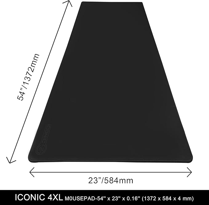 4XL Oversized &amp Ultimate Gaming Desk Mat 54x23(Stealth) - Giant &amp Thicker 4mm - Stitched/Water Proof/Non Slip Base