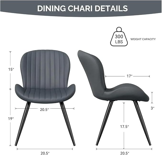 Adjustable Office Computer Chair with Armrest 1pcs Thick Comfy Upholstered Kitchen Dining Chairs with Curved High Backrest