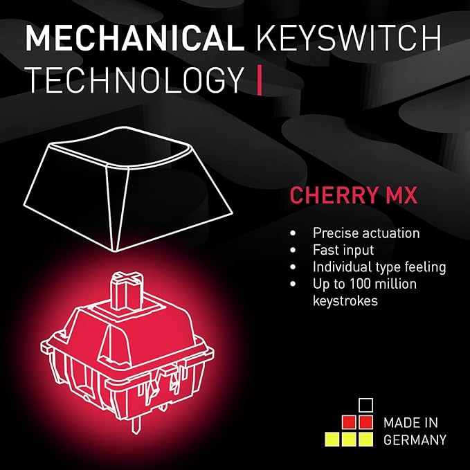 Cherry MX 3.0 S Wired Mechanical Gaming Keyboard. Aluminum Housing Built for Gamers w/MX Silent Red Switches. RGB Backlit Color Display Over 16m Colors. Pink (Renewed)