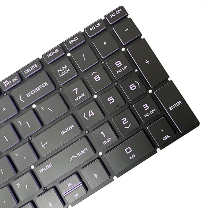 Purple Keyboard Backlight Backlit Replacement for HP Pavilion Gaming 15-DK 15-EC 15-CX NSK-XN2BC PK1328B1B0900101