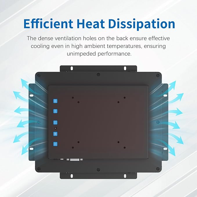 9.7 Inch Open Frame Touch Monitor PCAP 10-Point Touch Industrial Touchscreen Monitor with HDMI/VGA/DVI Interface Active Matrix TFT LCDLED Backlight with VESA Mount