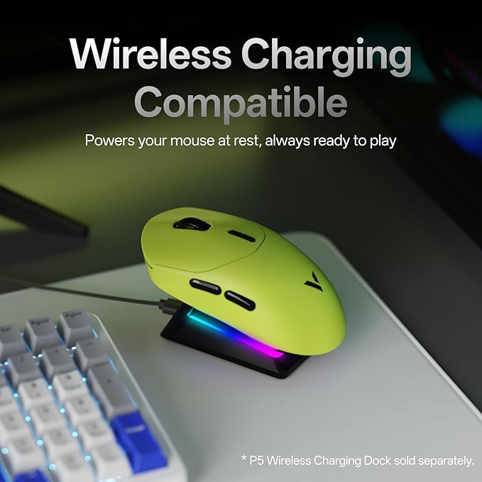 Rapoo VT2 Wireless Gaming Mouse True 8K Wireless Polling Rate 53g Lightweight Up to 750 Hr Battery Nordic nRF54L15 MCU 100-Million Mechanical Switch 10 Programmable Buttons Macro Enabled