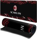 Head Case Designs Officially Licensed AC Milan Curved Crest Logo 23.62 x 11.81 x 0.12 inches (600 x 300 mm) - L Gaming Office Desk PC Keyboard Mouse Mat Pad