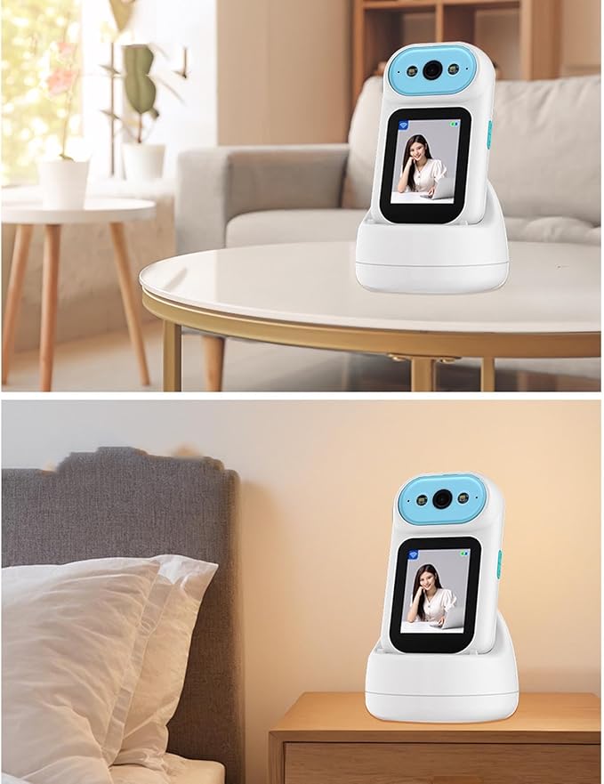Yunir 2 Way Video Camera 5MP Full HD Video Call Security Camera with AI Human Detection 2.8 Inch Screen 2.4G WiFi for Home Security with 32GB Memory Card