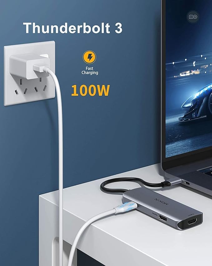 Docking Station USB C to Dual HDMI Adapter MOKiN USB C Hub Dual HDMI Monitors for WindowsUSB C Adapter with Dual HDMI3 USB PortPD Compatible for Dell XPS 13/15 Lenovo Yogaetc
