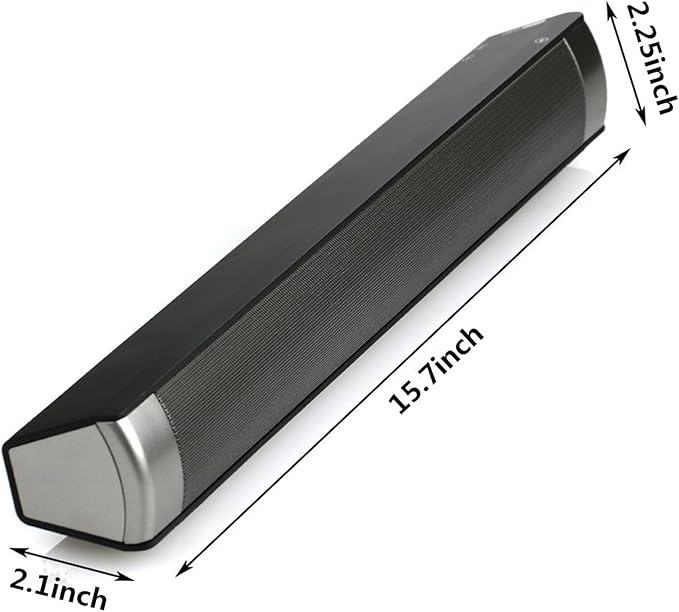 Computer Speakers for Desktop Wired and Wireless Computer Sound Bar Stereo USB Powered Mini Soundbar Speakers for PC Tablets Laptop Desktop Projector Cellphone