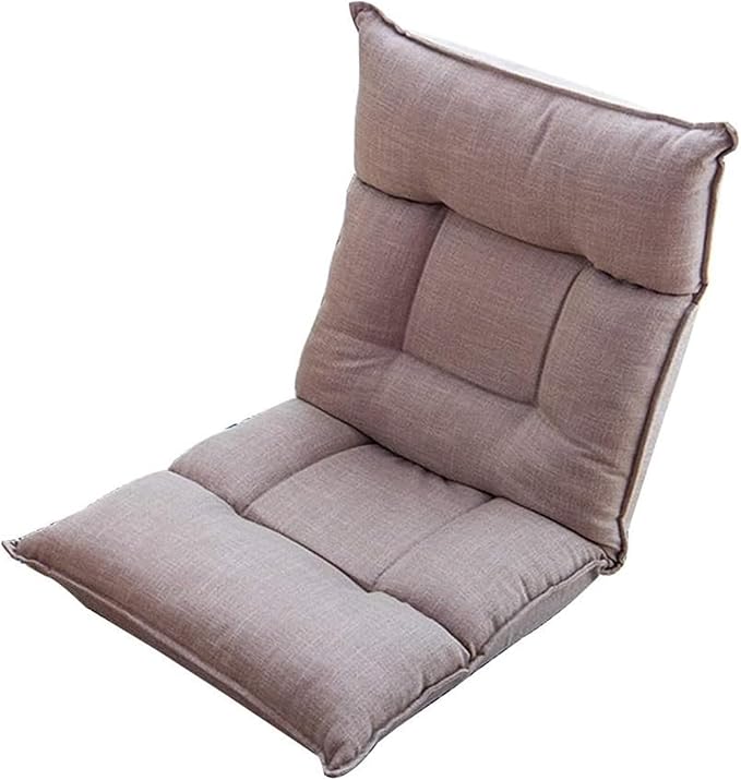 ELEFOCUS Folding Sofa Chair Folding Floor Chair Removable and Washable Built-in Latex Cushion Bay Window Chair for Bedroom(Geay)
