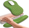 Hokafenle 2in1 Combination Wave Keyboard Wrist Rest and Ergonomic Curvature Mouse Pad Wrist Support for Relieve Wrist Pain Filled with Soft Cushion Memory Foam Dill Green