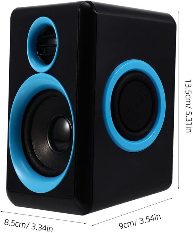 Mikikit Mini USB 2.0 Desktop Computer Speakers Compact Loudspeaker Box for Laptop and Home Pc Powered USB Wired Surround Sound Mini Speaker Compatible with Dc 5v Voltage